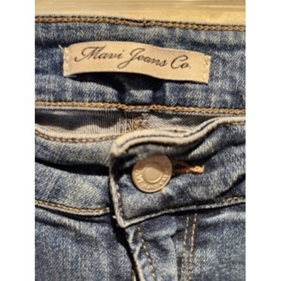 Mavi Jeans Co. Embellished Denim Jeans Distressed Hem Beaded Design (29/27) - Picture 3 of 4